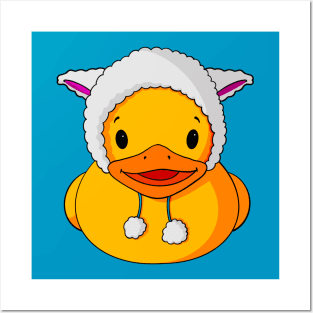 Easter Lamb Rubber Duck Posters and Art